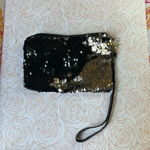 Zipper Sequence full open black & silver